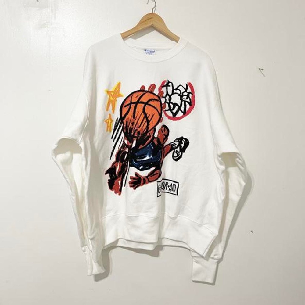 💜Champion just don collabor + AID sweatshirt
